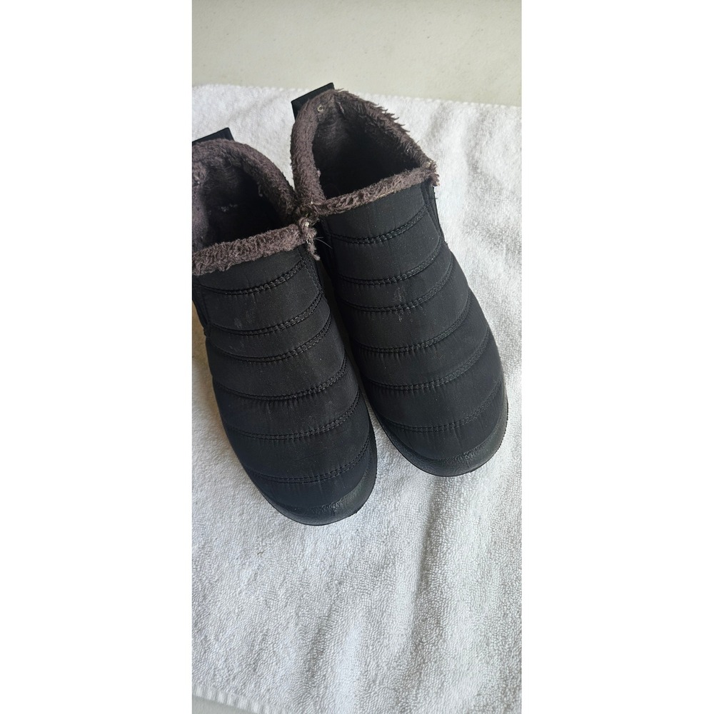 BJ Womens Black Quilted Puffer Ankle Boots Faux Fur Lined Slip On Size 38